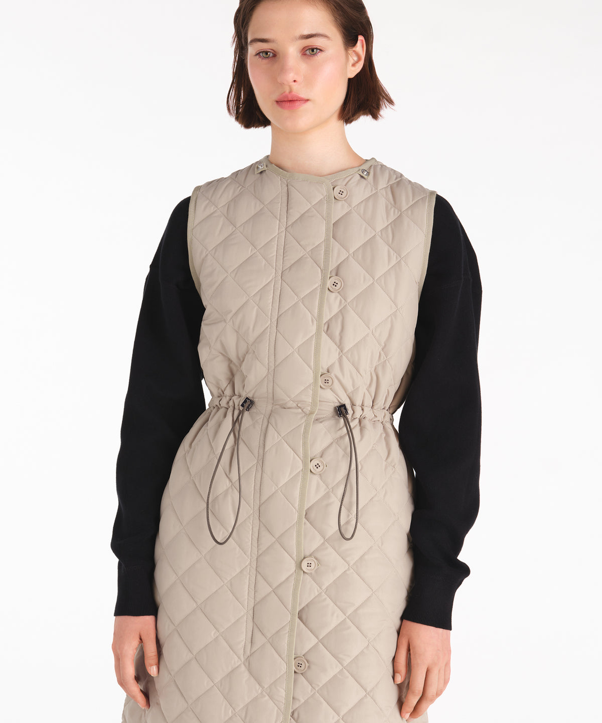 ADAJA Quilted Long Vest