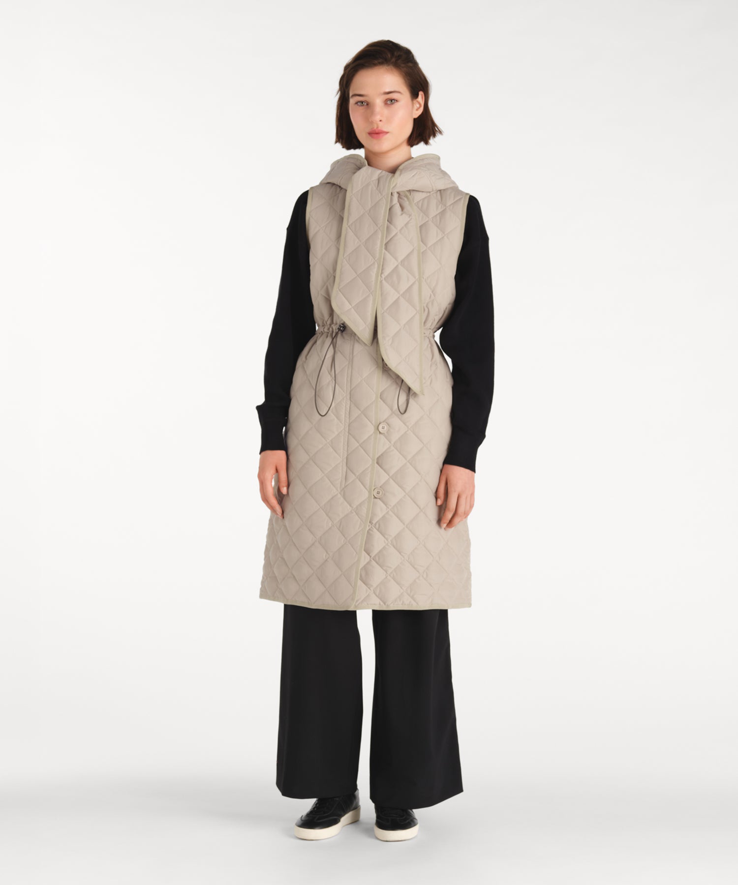 ADAJA Quilted Long Vest