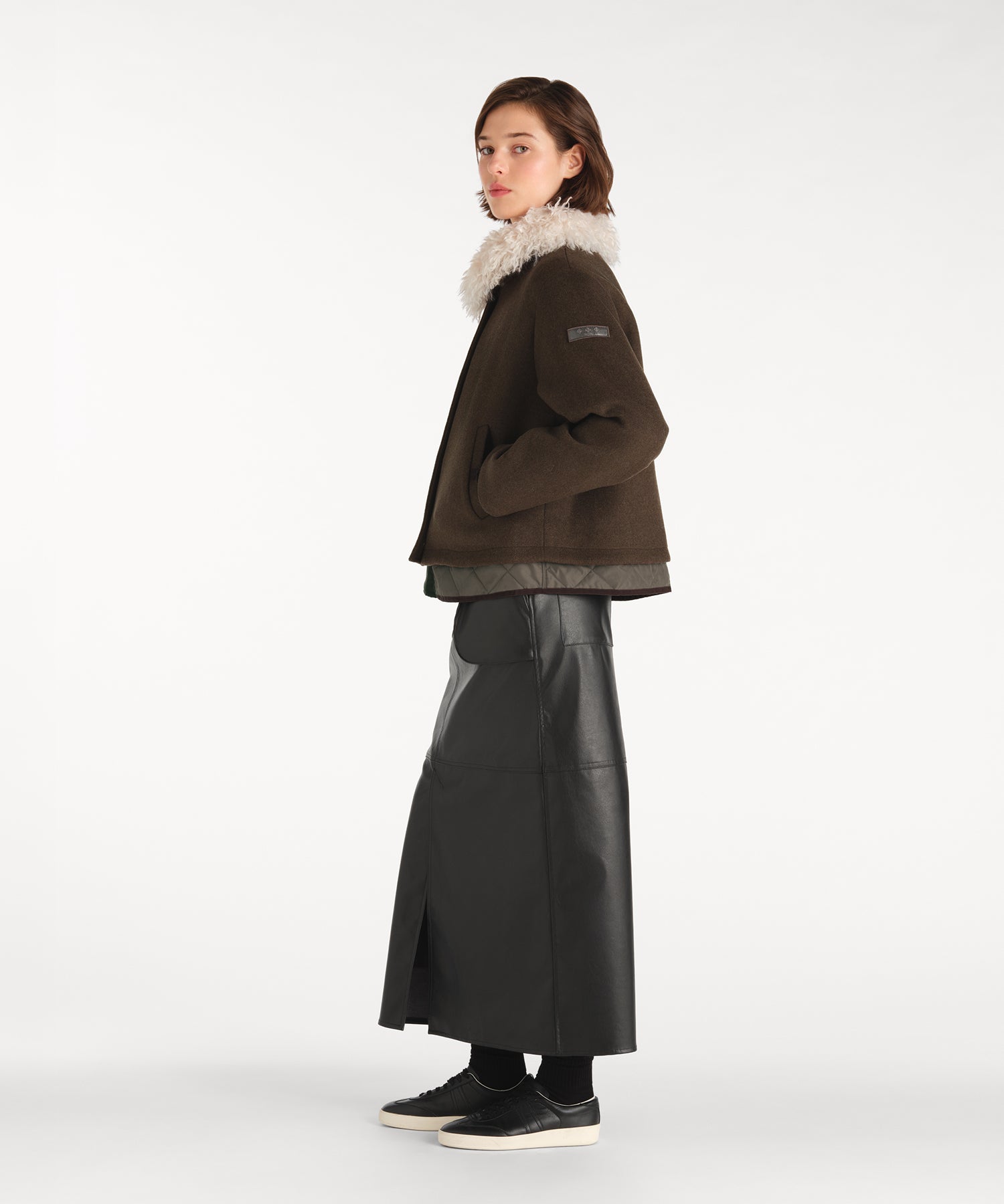 CENIA Wool Melton Short Coat