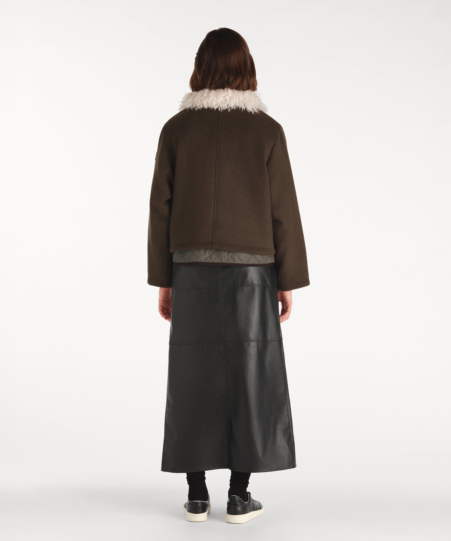 CENIA Wool Melton Short Coat