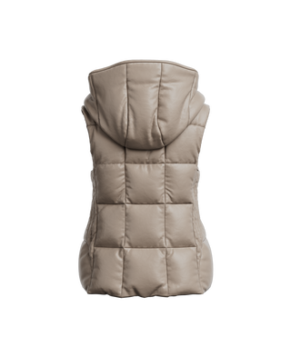 ZALAGA Down Vest ザラガ,L.BEIGE, large image number 2