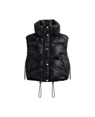 CHACCLE Down Vest チャックル,BLACK, large image number 1