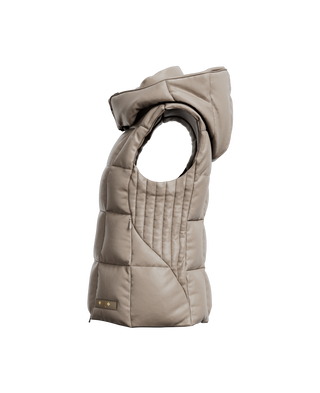 ZALAGA Down Vest ザラガ,L.BEIGE, large image number 1