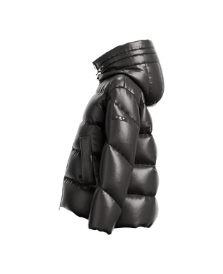 LARALI Down Jacket,BLACK, large image number 1