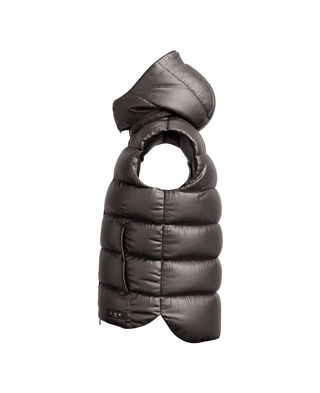 POSEIDONE Down Vest ポセイドーネ,C.GRAY, large image number 2