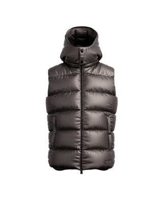 POSEIDONE Down Vest,C.GRAY, large image number 1