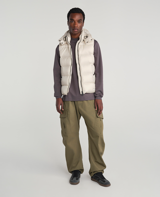 POSEIDONE Down Vest,C.GRAY, large image number 4